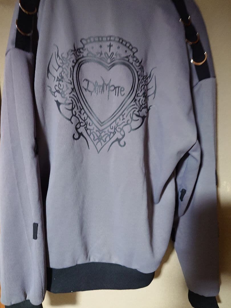 猫耳 パーカー パンク 地雷系 オーバーサイズ 病みかわ グレー 安全ピン 鎖 猫耳 パーカー パンク 地雷系 オーバーサイズ 病みかわ グレー 安全