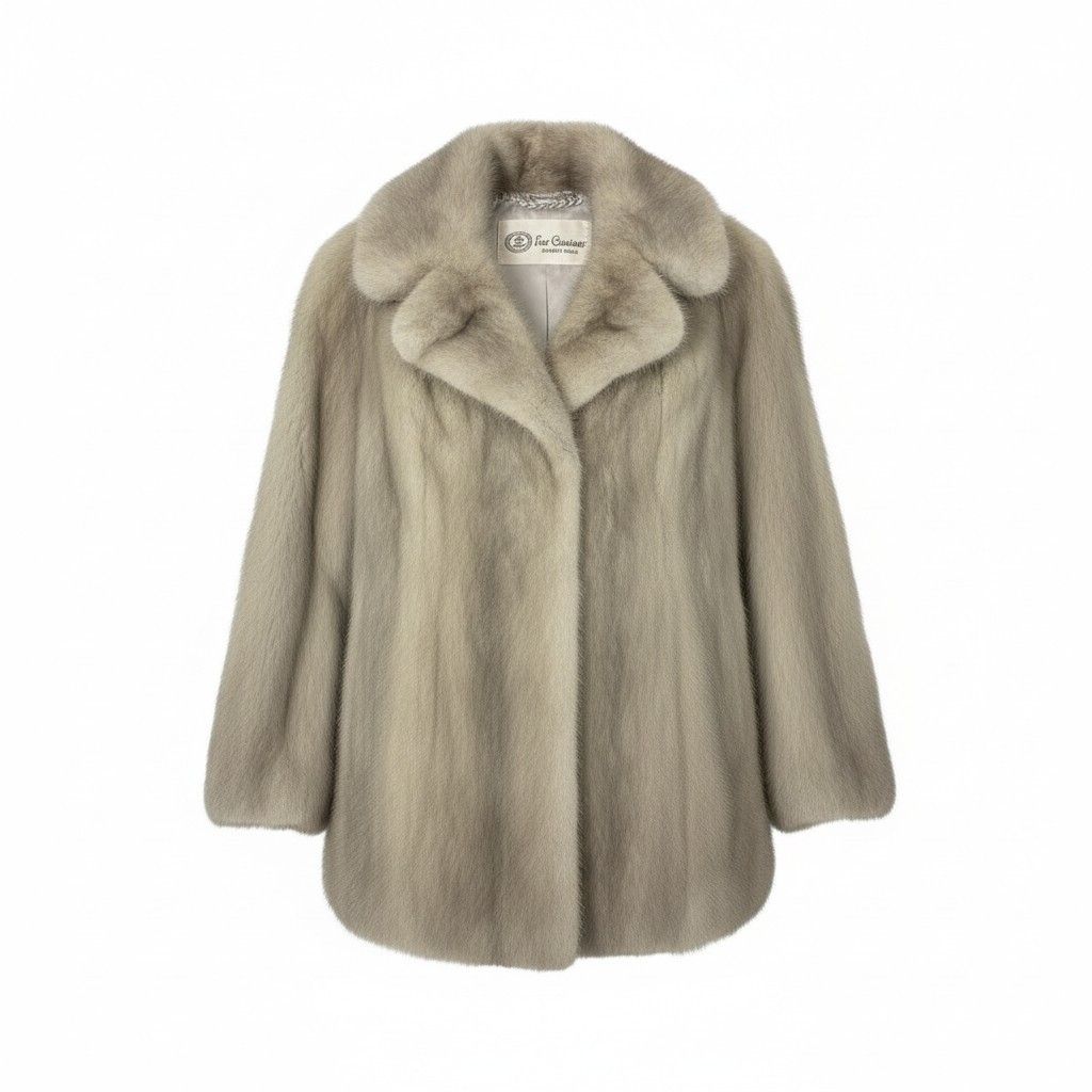 44a15 Fur Couture サファイアミンク コート サイズF シルバーグレー