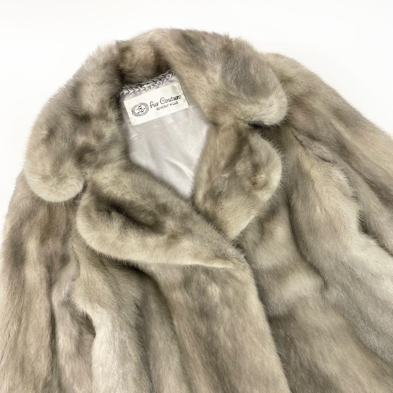 44a15 Fur Couture サファイアミンク コート サイズF シルバーグレー