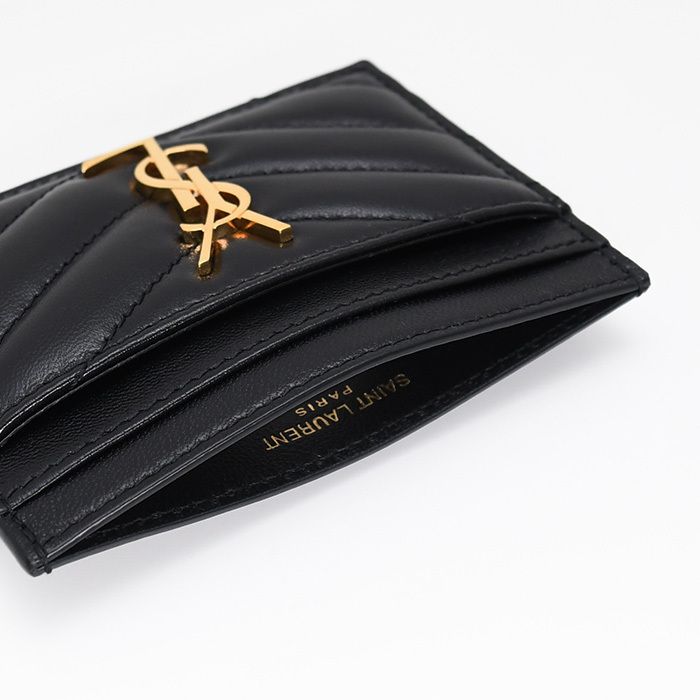 サンローラン カサンドラ マテラッセ カードケース（ラムスキン