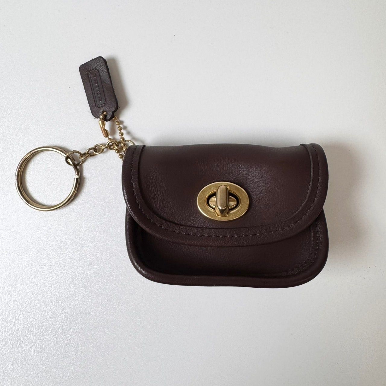 ✨Bランク COACH old coach vintage Turn lock Coin purse Keychain