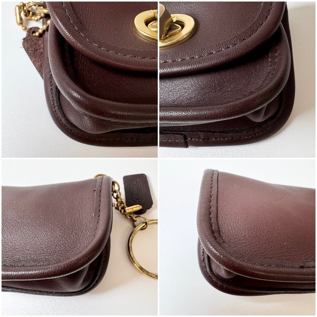 ✨Bランク COACH old coach vintage Turn lock Coin purse Keychain