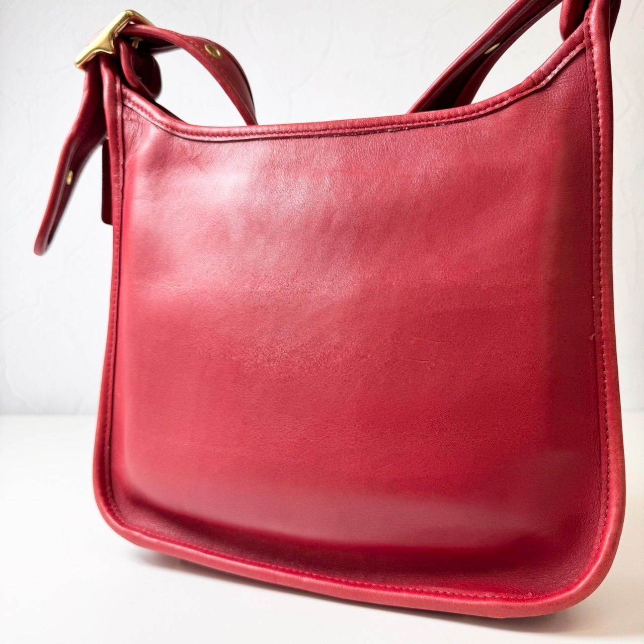✨Bランク COACH old coach vintage Shoulder bag Shoulder strap red 
