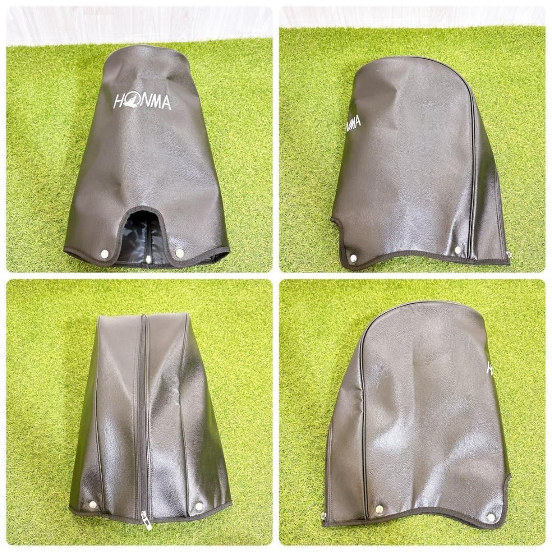 美品 HONMA ホンマ キャディバッグ 合皮 PUレザー 本間 ゴルフバッグ