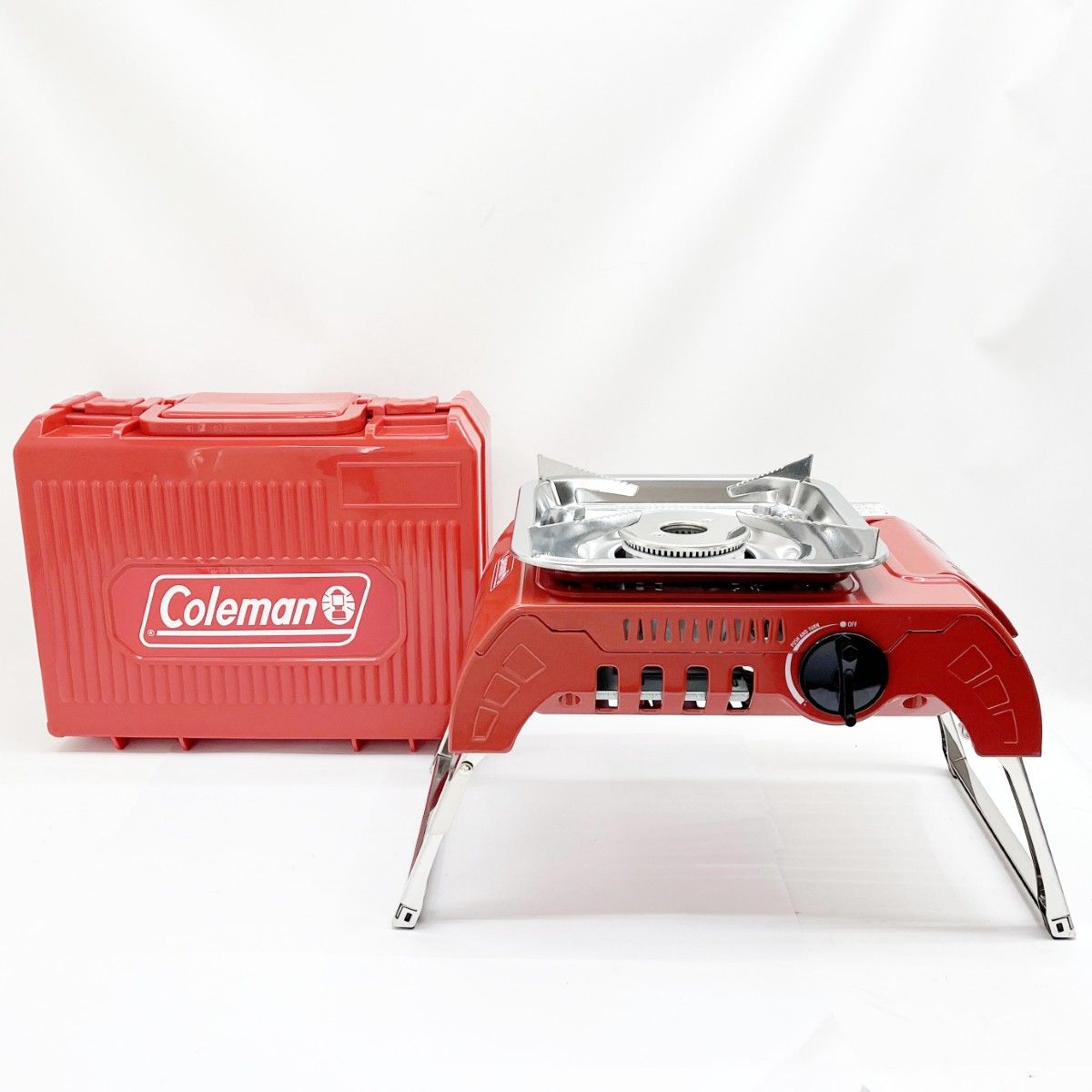 Coleman コールマン SINGLE GAS STOVE シングルガスストーブ 120 A ケース付 アウトドア