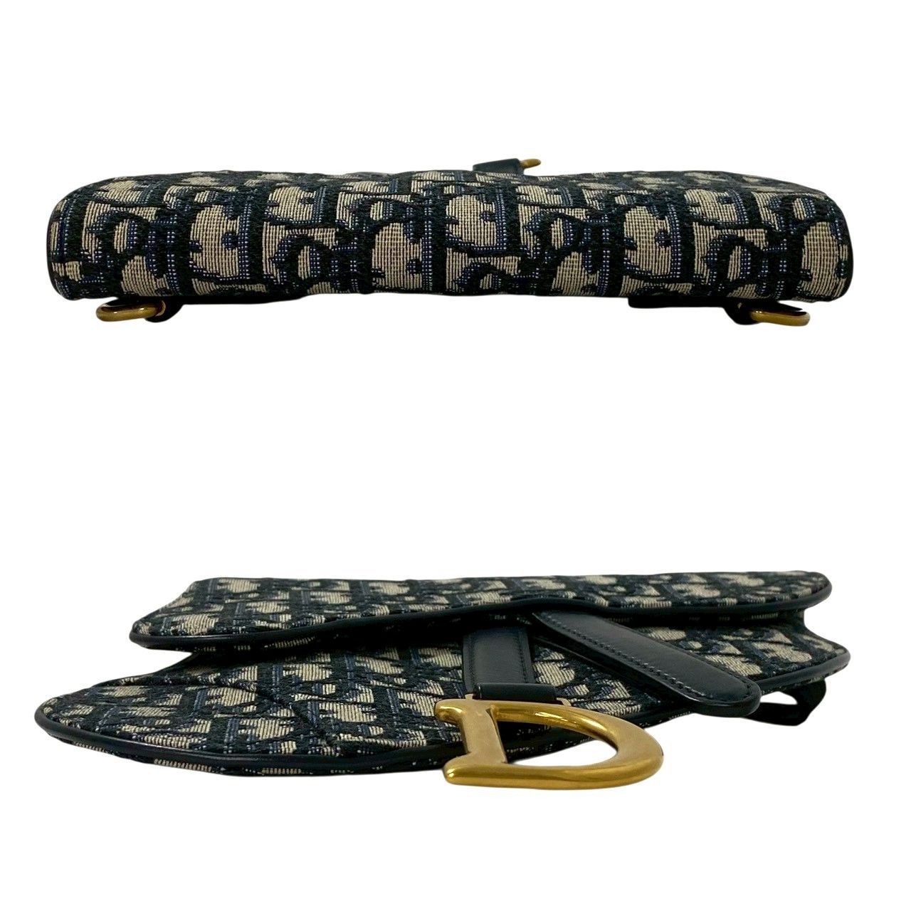 Dior】オブリーク サドル ウエストポーチ キャンバス ネイビー CDロゴ