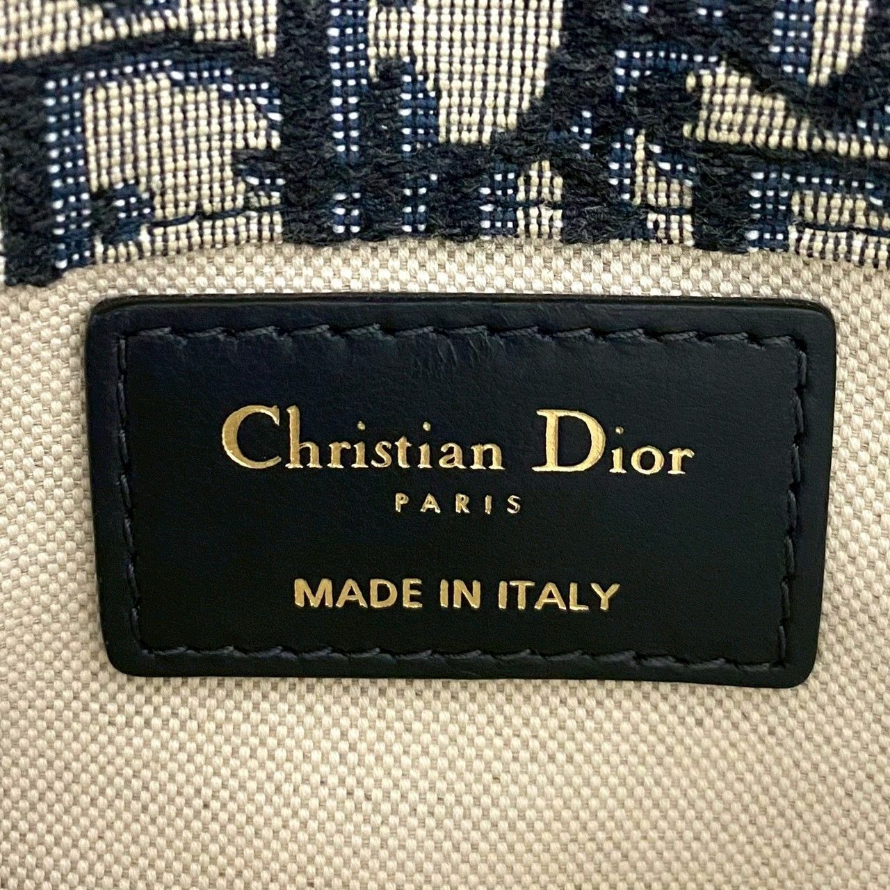 Dior】オブリーク サドル ウエストポーチ キャンバス ネイビー CDロゴ