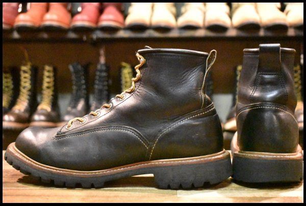 10D 良品 09年】レッドウィング 2935 ビブラム ラインマン ブラック 黒