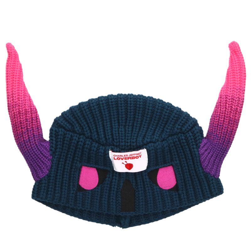 チャールズジェフリーラバーボーイ ホーンディテールビーニーニット