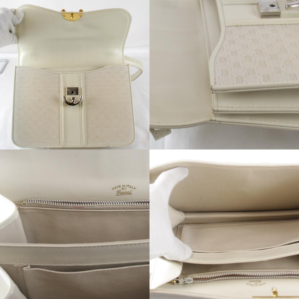 USED』 グッチ マイクロGG ショルダーバッグ キャンバス/レザー