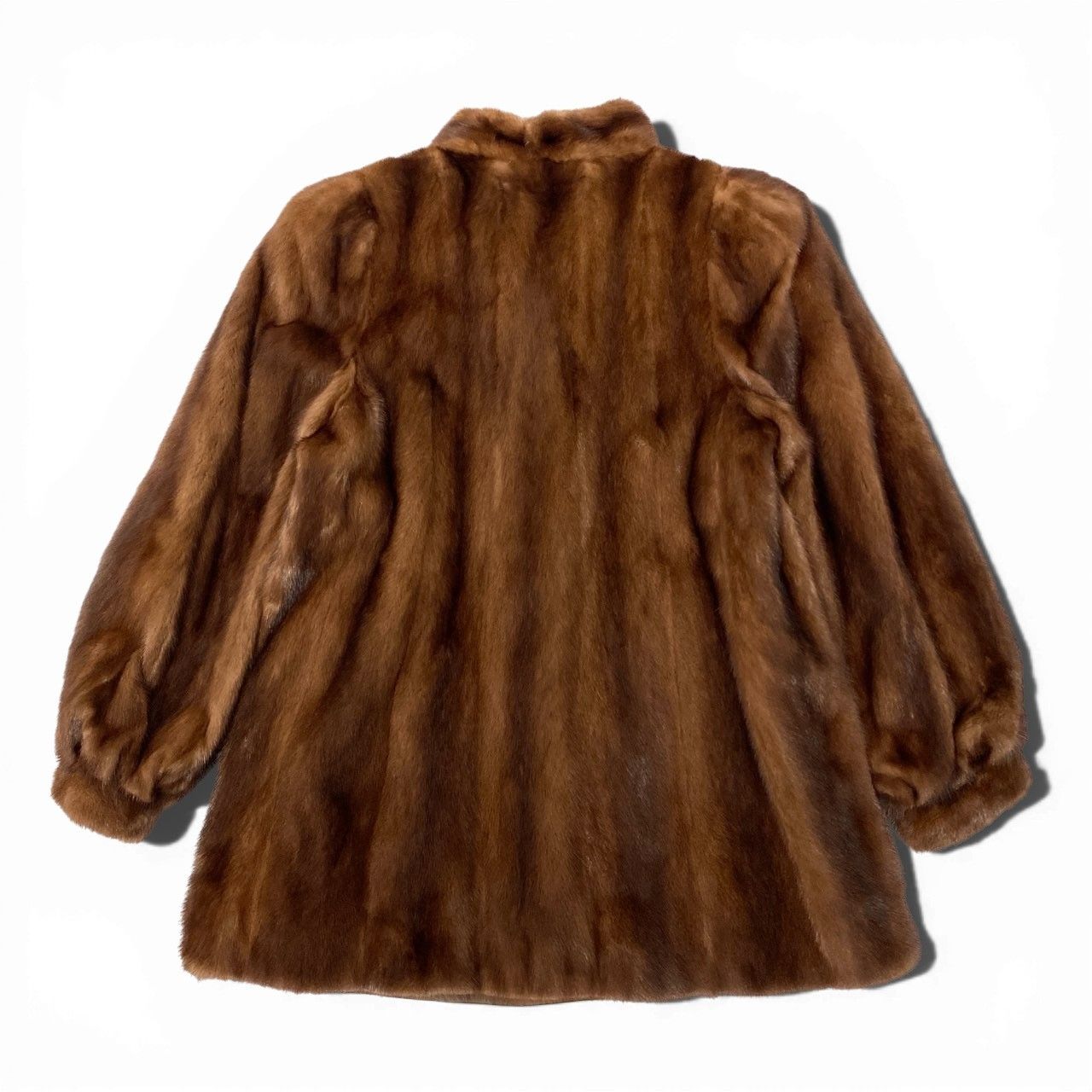 45a15 デミバフミンク ファーコート サイズ11 ブラウン 本毛皮 Mink