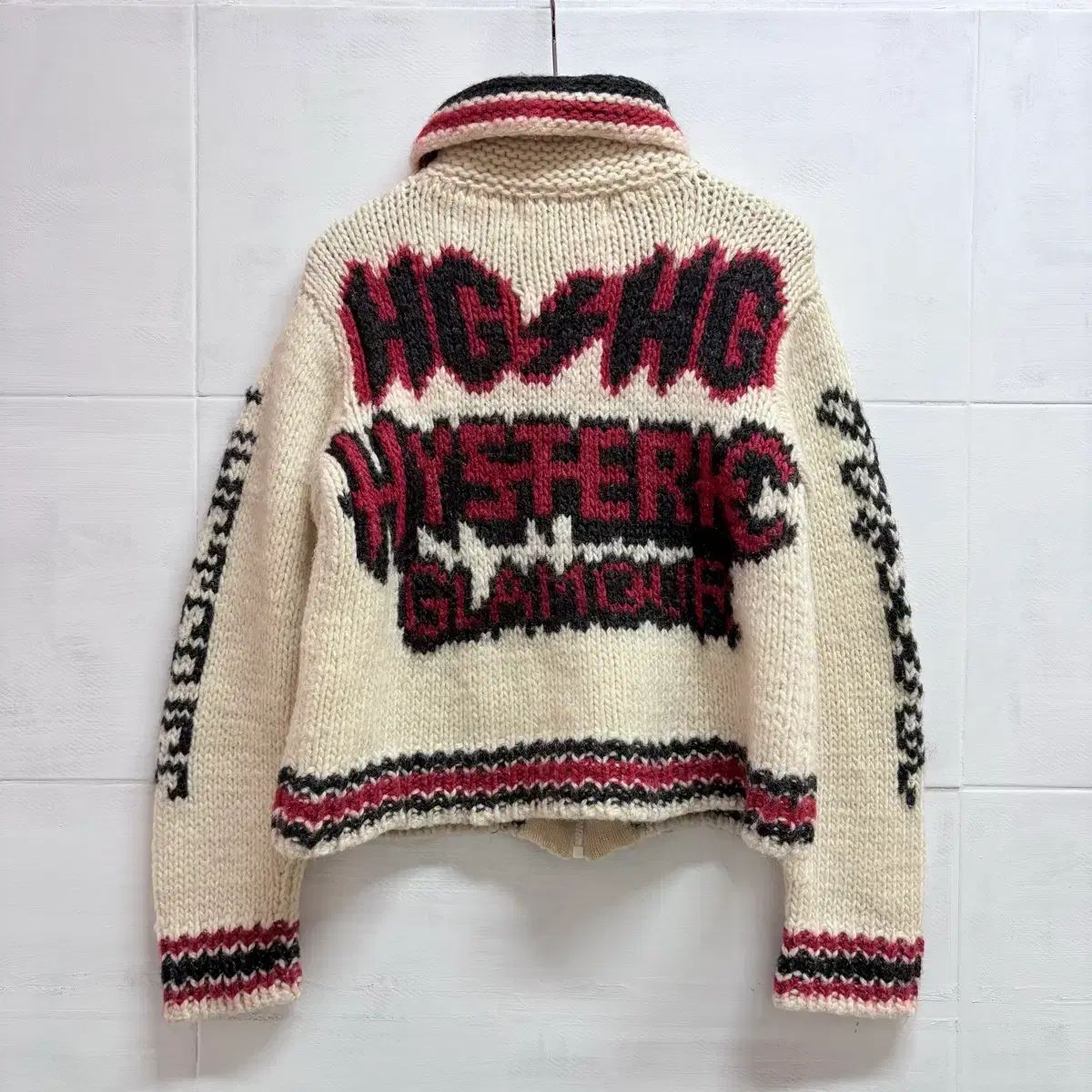 ヒステリックグラマー Hysteric Glamour カウチン ニット ジップアップ