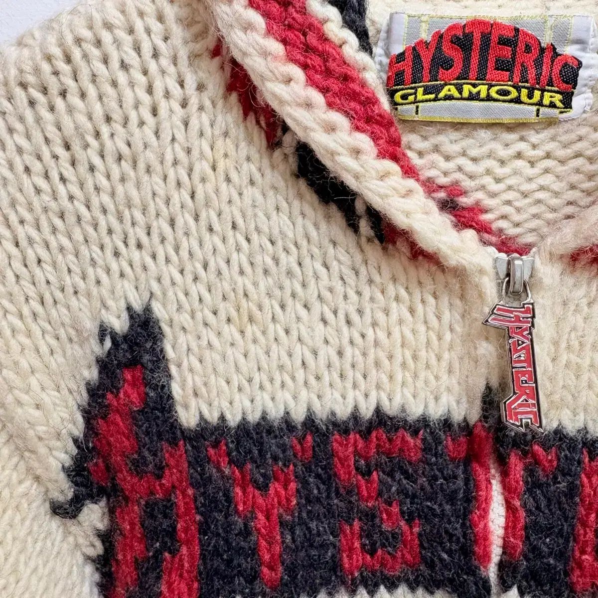 ヒステリックグラマー Hysteric Glamour カウチン ニット ジップアップ