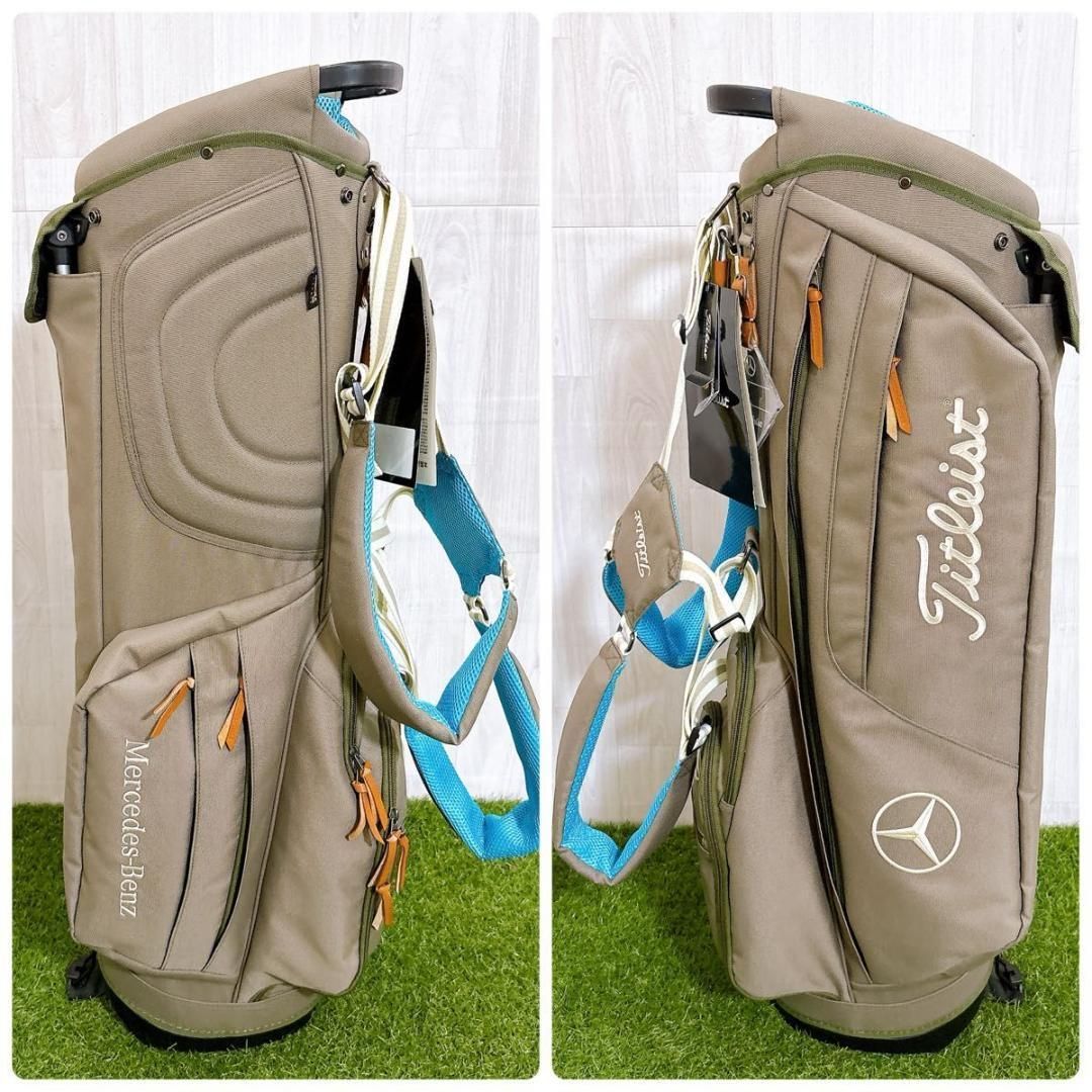 【送料込み】激レア　タイトリスト メルセデスベンツ　スタンド式　キャディバッグ タイトリストTITLEIST×メルセデスベンツコラボ黒ゴルフバッグキャディ