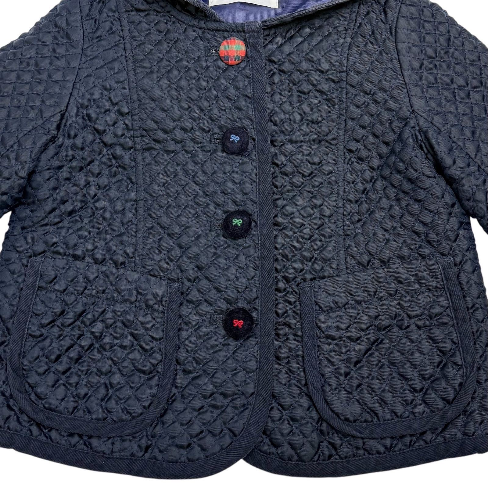 familiar ファミリア〉キルトジャケット フード ブルゾン 80 コート