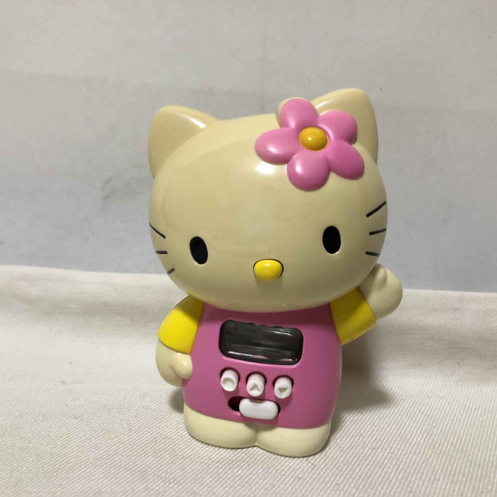 H590 ハローキティ 目覚まし時計 ジャンク レトロ 収納袋付き サンリオ