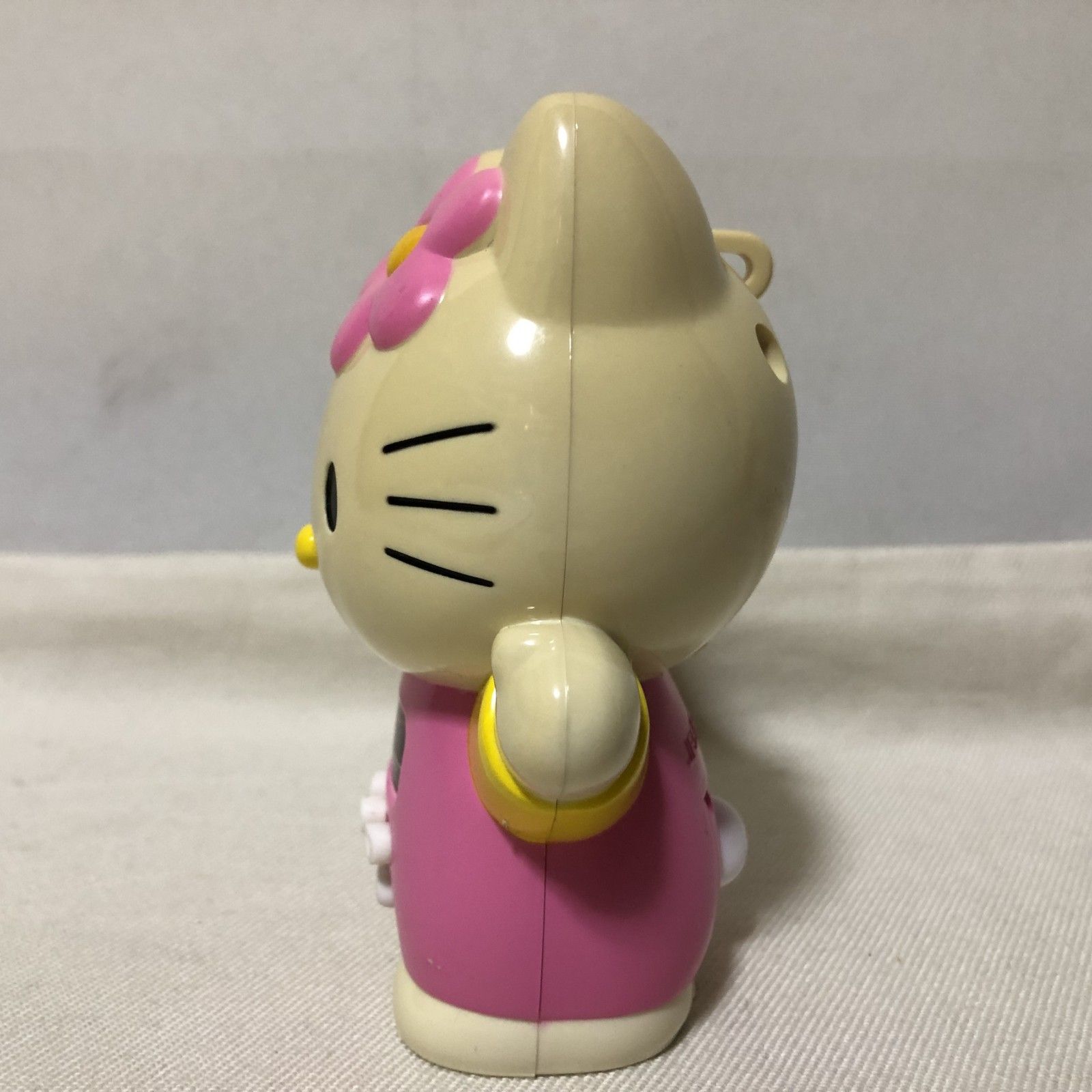 H590 ハローキティ 目覚まし時計 ジャンク レトロ 収納袋付き サンリオ