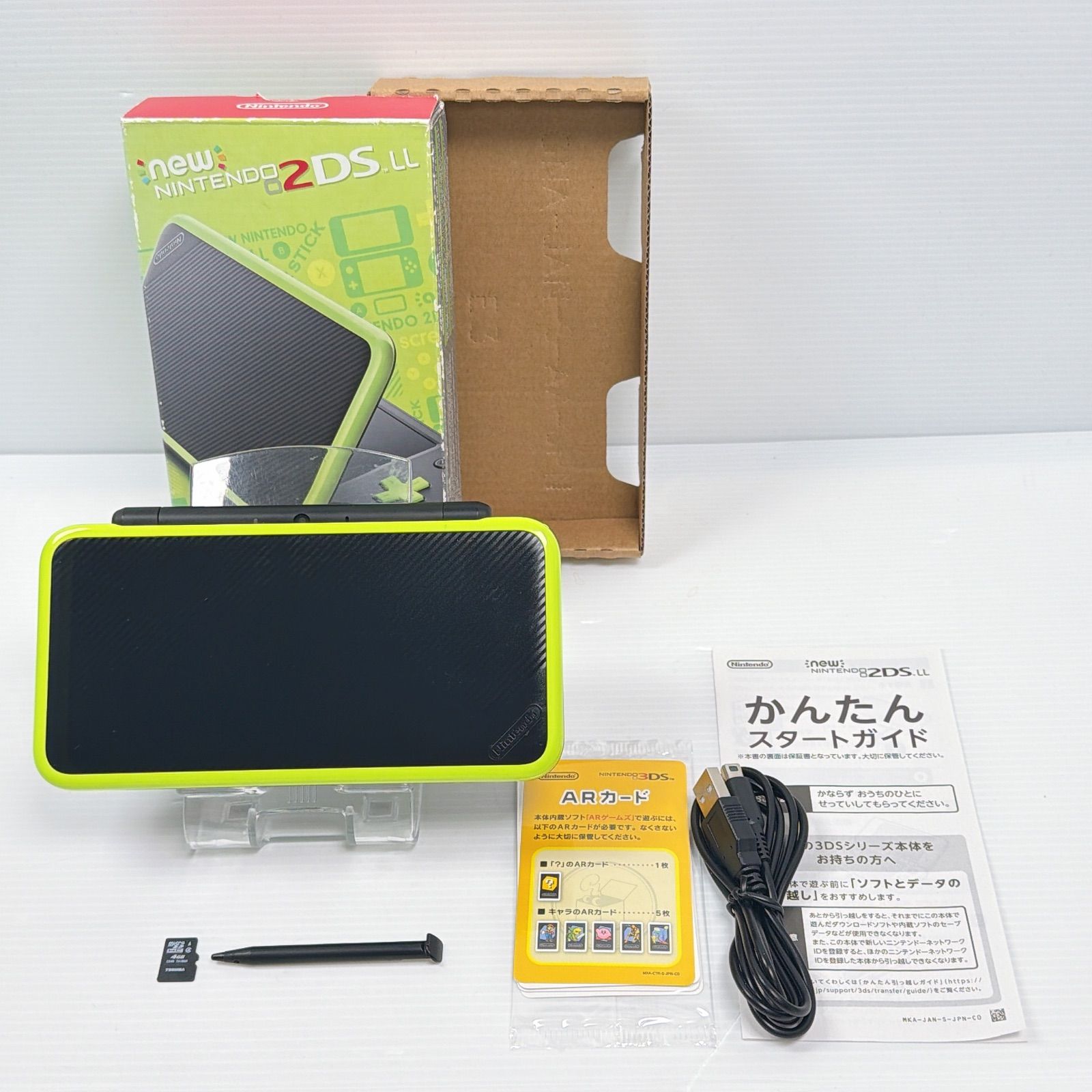 極美品 New ニンテンドー 2DSLL ブラックライム 遊べるセット 動作確認