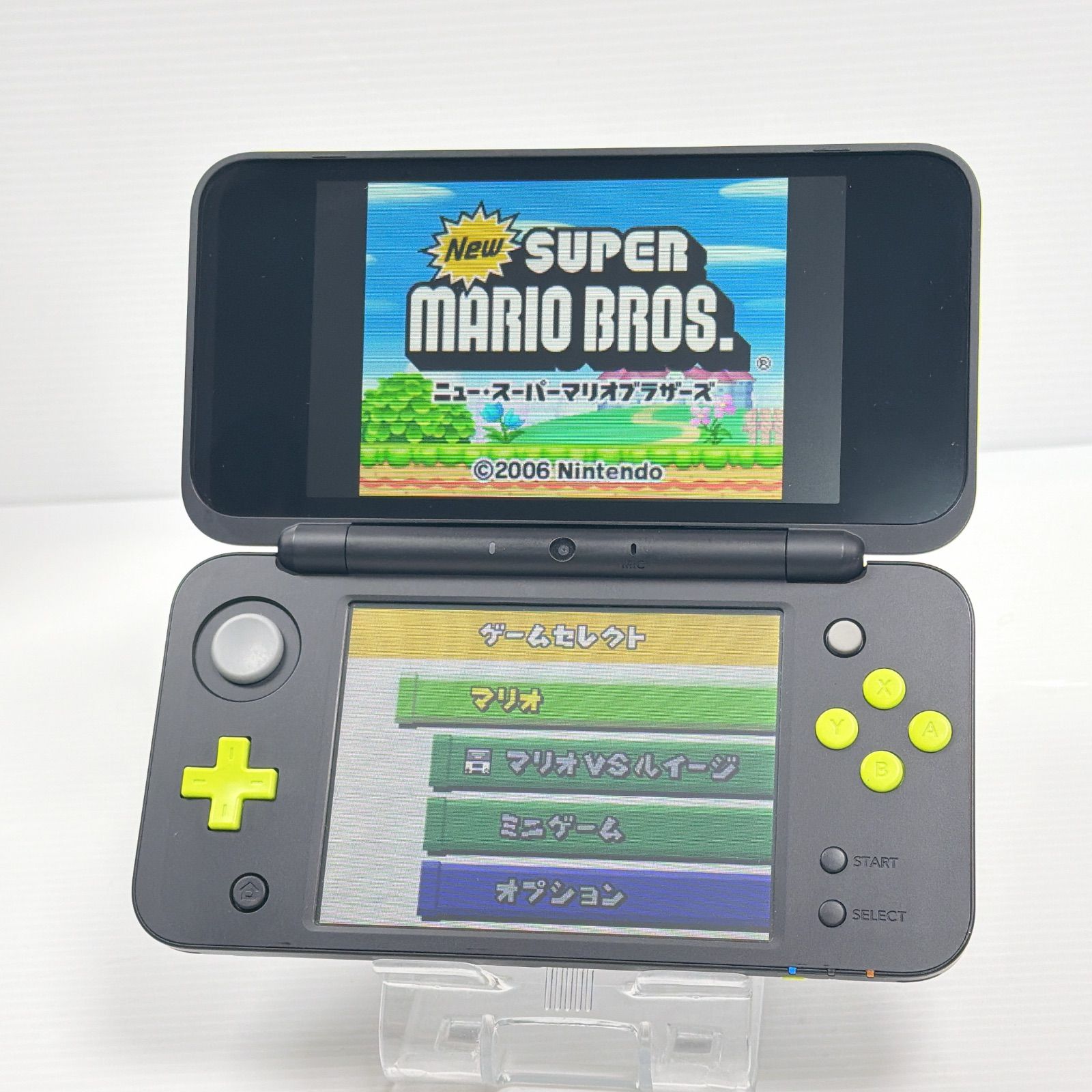 極美品 New ニンテンドー 2DSLL ブラックライム 遊べるセット 動作確認