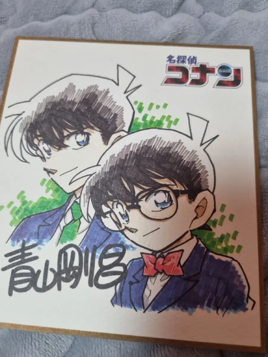 名探偵コナン 工藤 新一 コナン ミニ サイン ビジュアル色紙 ショップ