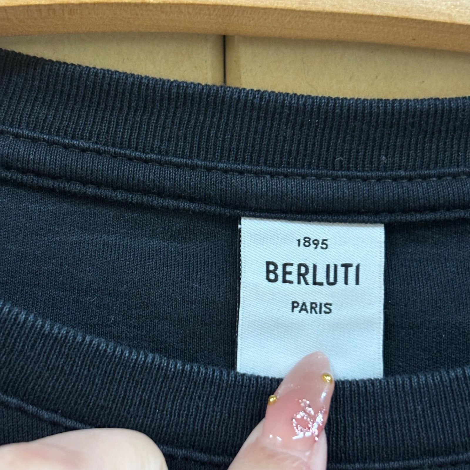 ☆ BERLUTI ベルルッティ ロゴTシャツ 半袖 ネイビー サイズL PARIS 