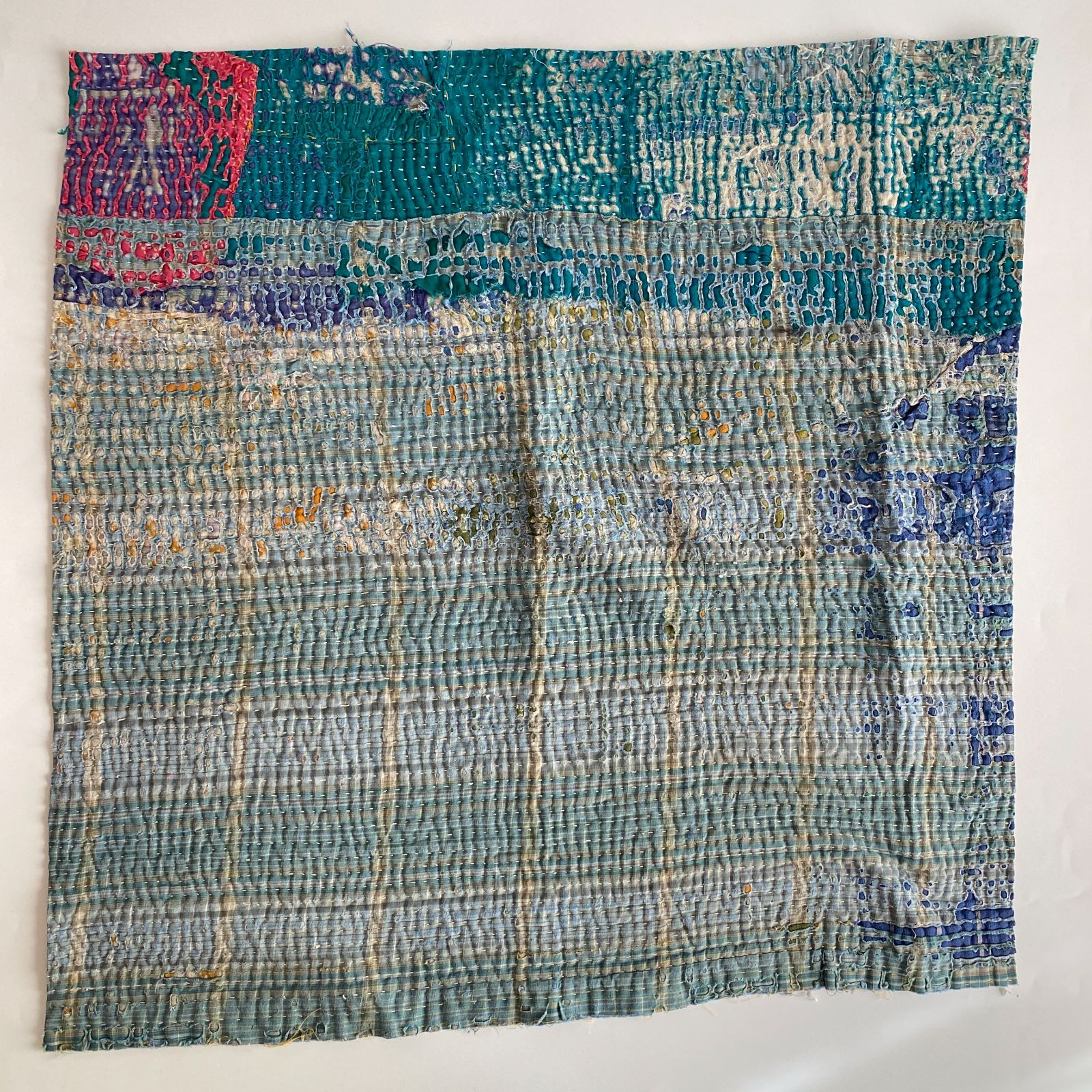 3576 ラリーキルト カンタキルト オールドファブリック ハギレ インド