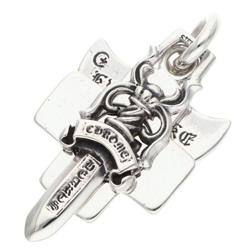 貴重 初期 クロムハーツ 純正ボールチェーン 45cm 氷室京介愛用 クロムハーツ 氷室京介/3トリンケッツ シルバーネックレストップ