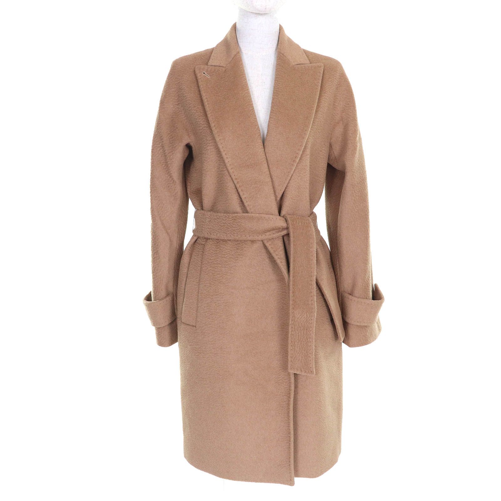 極美品△Max Mara マックスマーラ マニュエラ 101625 キャメル100％ 白  