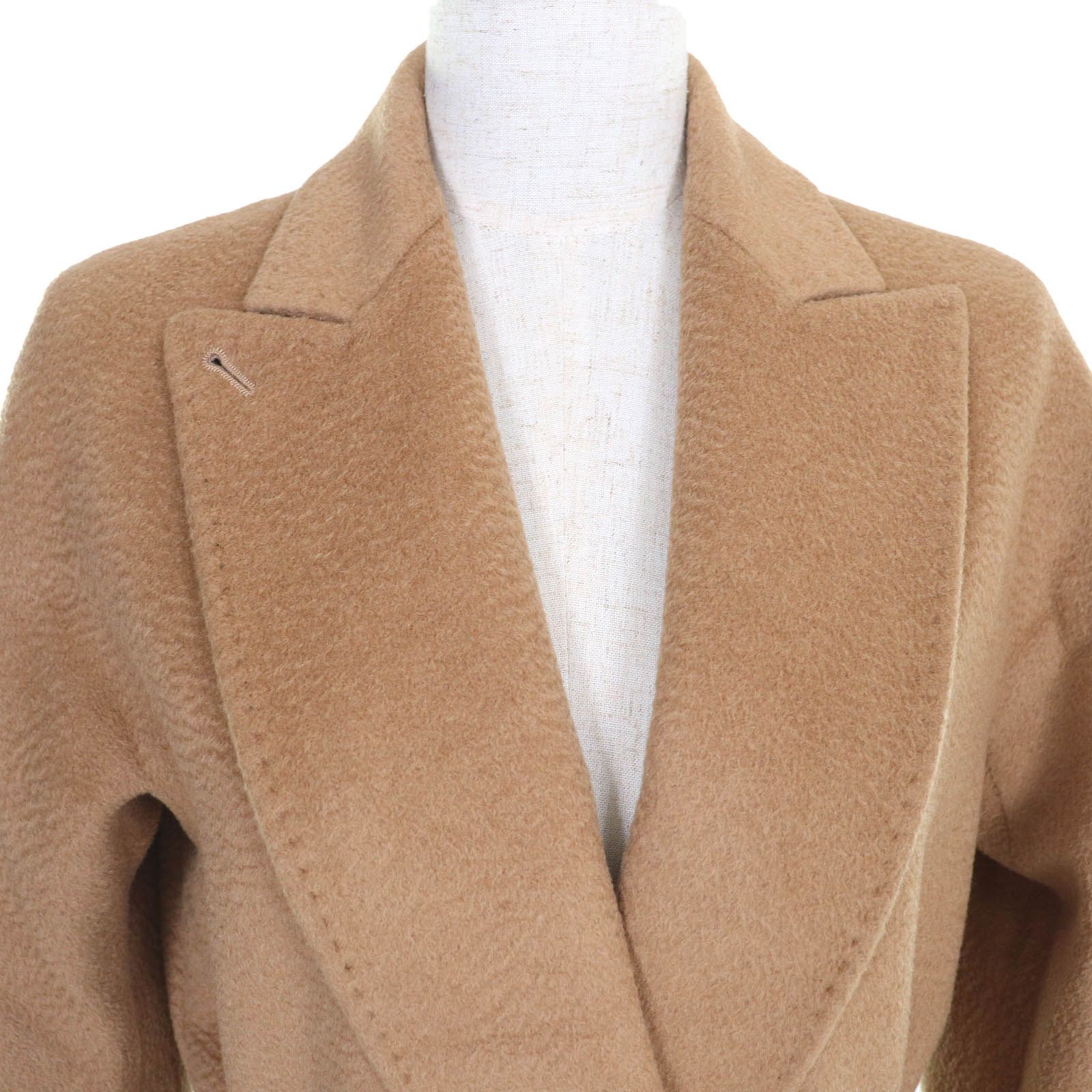極美品△Max Mara マックスマーラ マニュエラ 101625 キャメル100％ 白  