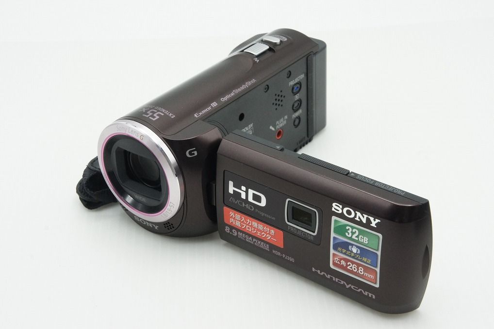 美品 SONY ソニー Handycam HDR-PJ390 デジタルビデオカメラ ボルドー