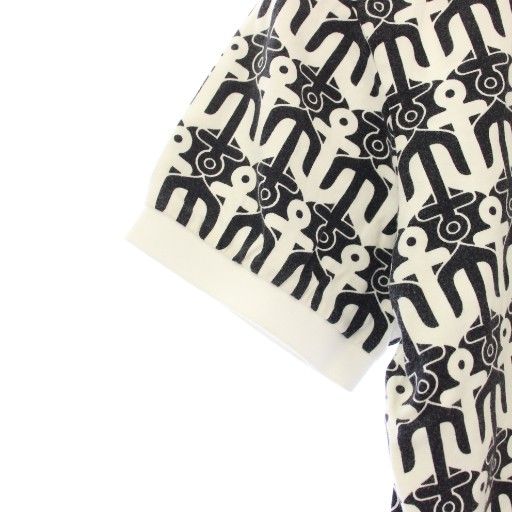 パーリーゲイツ PEARLY GATES ポロシャツ 半袖 総柄 5 紺 白 /KH