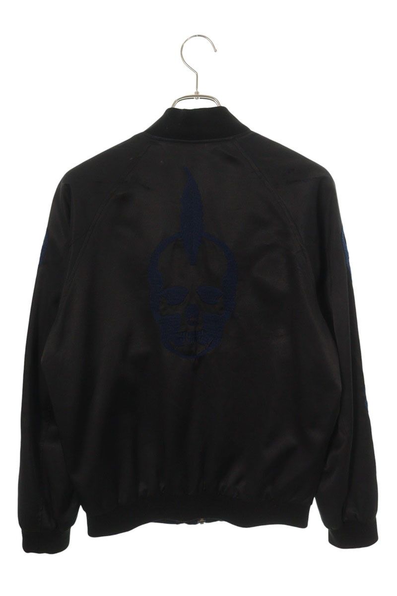 ルシアンペラフィネ スカル刺繍サテンスカジャンブルゾン メンズ M