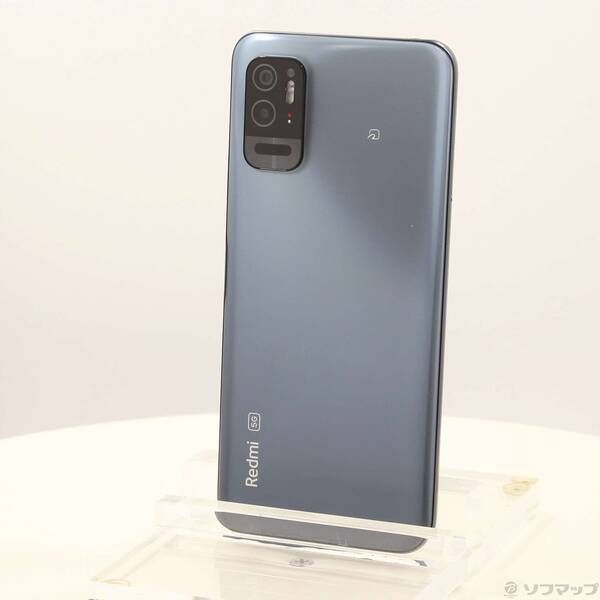中古品〕 Redmi Note 10T 64GB アジュールブラック REDMINOTE10T／AB