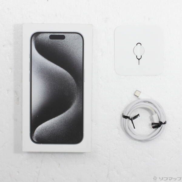 中古品〕 iPhone15 Pro 512GB ホワイトチタニウム MTUJ3J／A SIMフリー