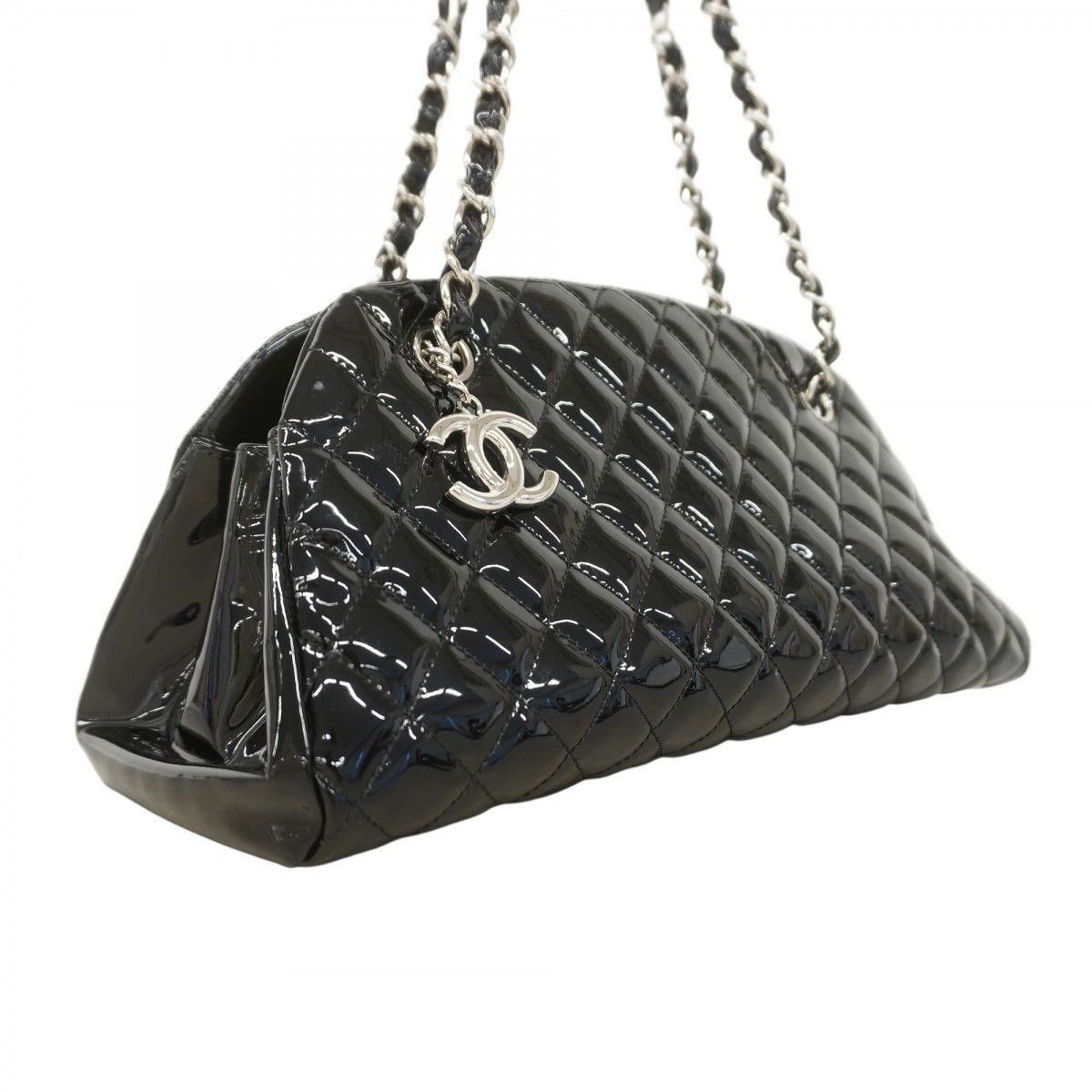 6ab1734-k】シャネル ショルダーバッグ マトラッセ パテントレザー