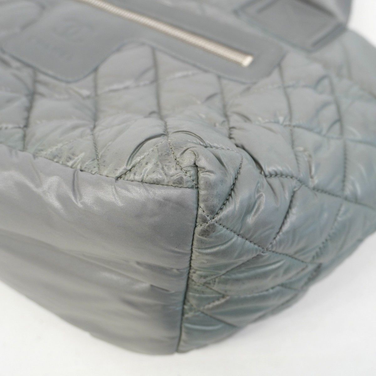 6ab1788-k】シャネル トートバッグ コココクーン ナイロン カーキ