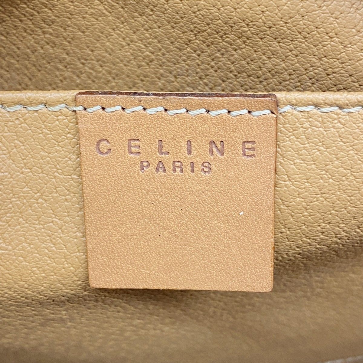 6ac1993-k】セリーヌ ポーチ マカダム PVC ブラウン ゴールド金具
