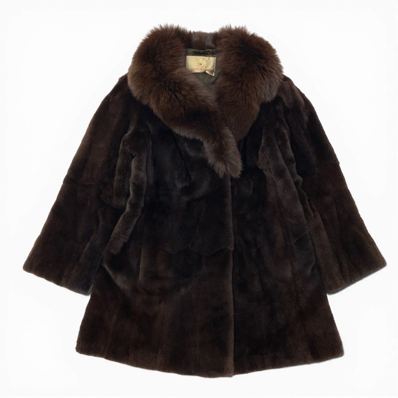 45a15 MITSUKOSHI 三越 レッドフォックス × シェアードファー コート 