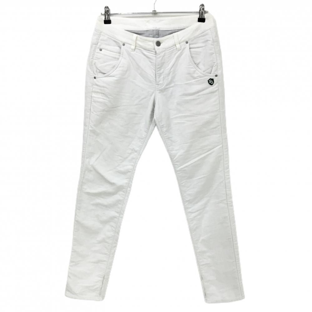 パーリーゲイツ パンツ 白 表微起毛 裏蓄熱 ティー装着可 レディース 2