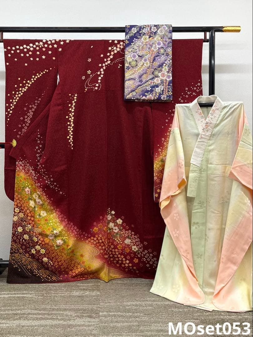 振袖 長襦袢 袋帯 3点セット 身丈163cm 撥水加工済み MOset053 - メルカリ