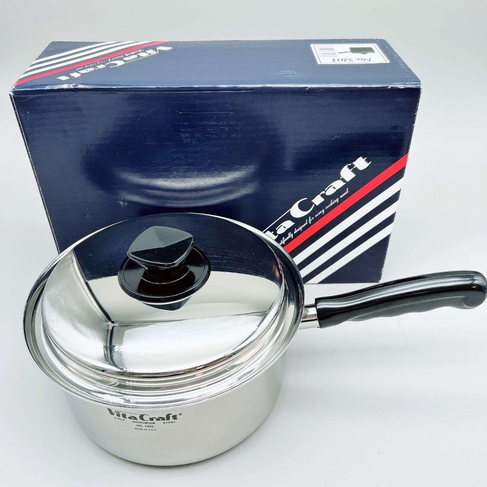 未使用 箱付き VitaCraft ビタクラフト 片手鍋 5203 ガス火専用 無水