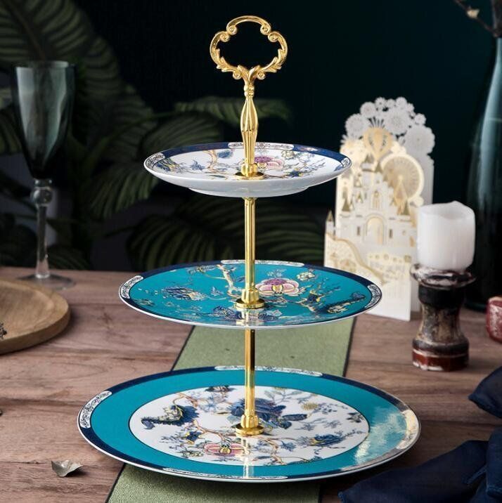 ケーキスタンドプレート 3段セット プレート アフタヌーンティー フルーツ トレー 皿