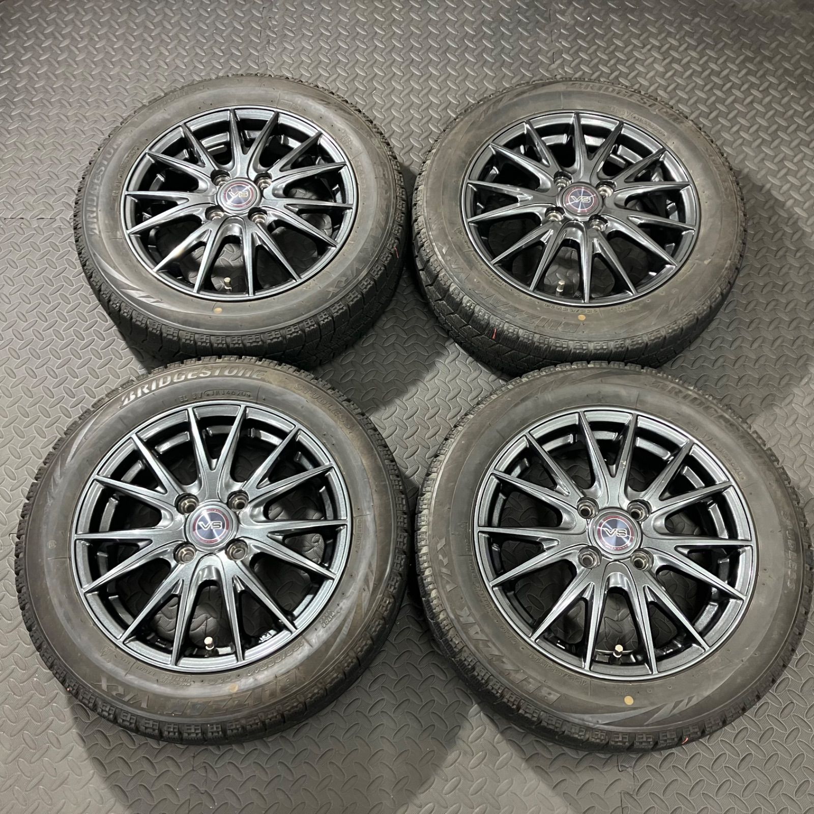 20年製 155/65R14 ブリヂストン ブリザックVRX ウェッズ ヴェルバス 