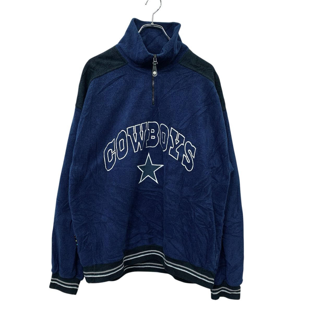 MIRAGE フリース XL ネイビー ブラック ミラージュ NFL ハーフジップ バックプリント エヌエフエル スポーティー 秋冬物 a801-5771