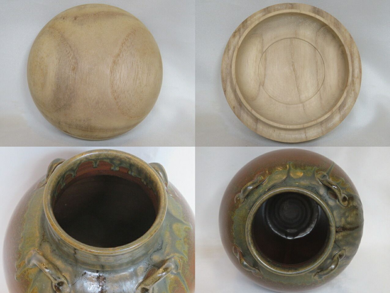 茶道具　飾茶壺　丹波焼　尾中窯　克造　口切茶事 丹波焼 飾壺 尾中窯 克作 木箱付 丹波焼 飾壺 市野克作 尾中窯 丹波焼