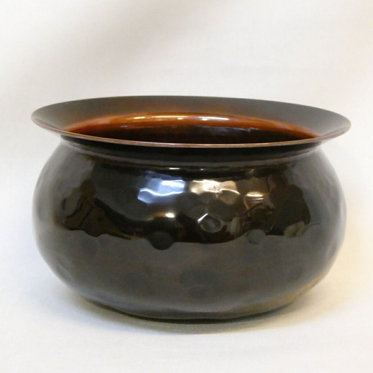 千家十職錺師】十一代 中川浄益作 不審庵伝来写 エフゴ建水 唐銅 餌畚