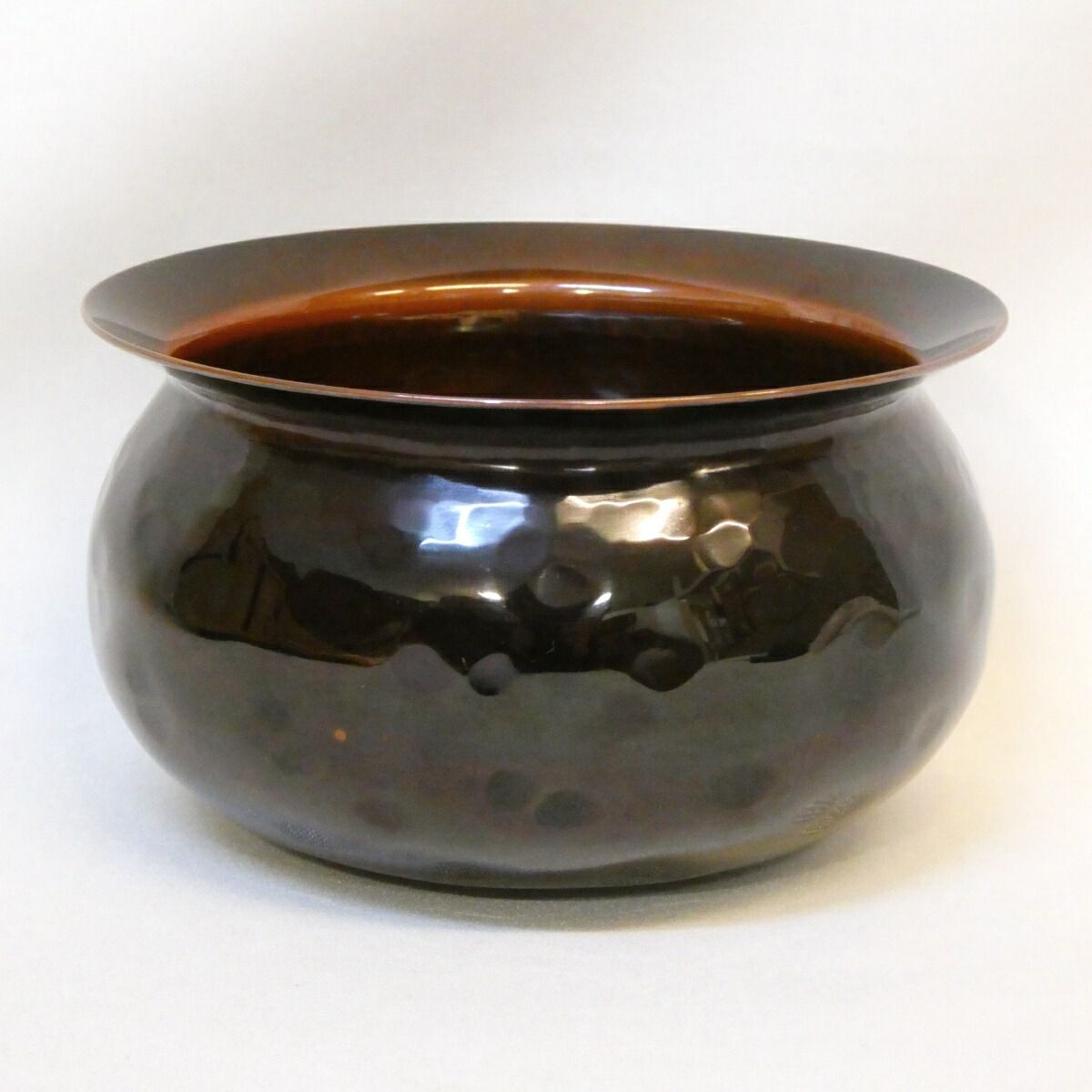 千家十職錺師】十一代 中川浄益作 不審庵伝来写 エフゴ建水 唐銅 餌畚