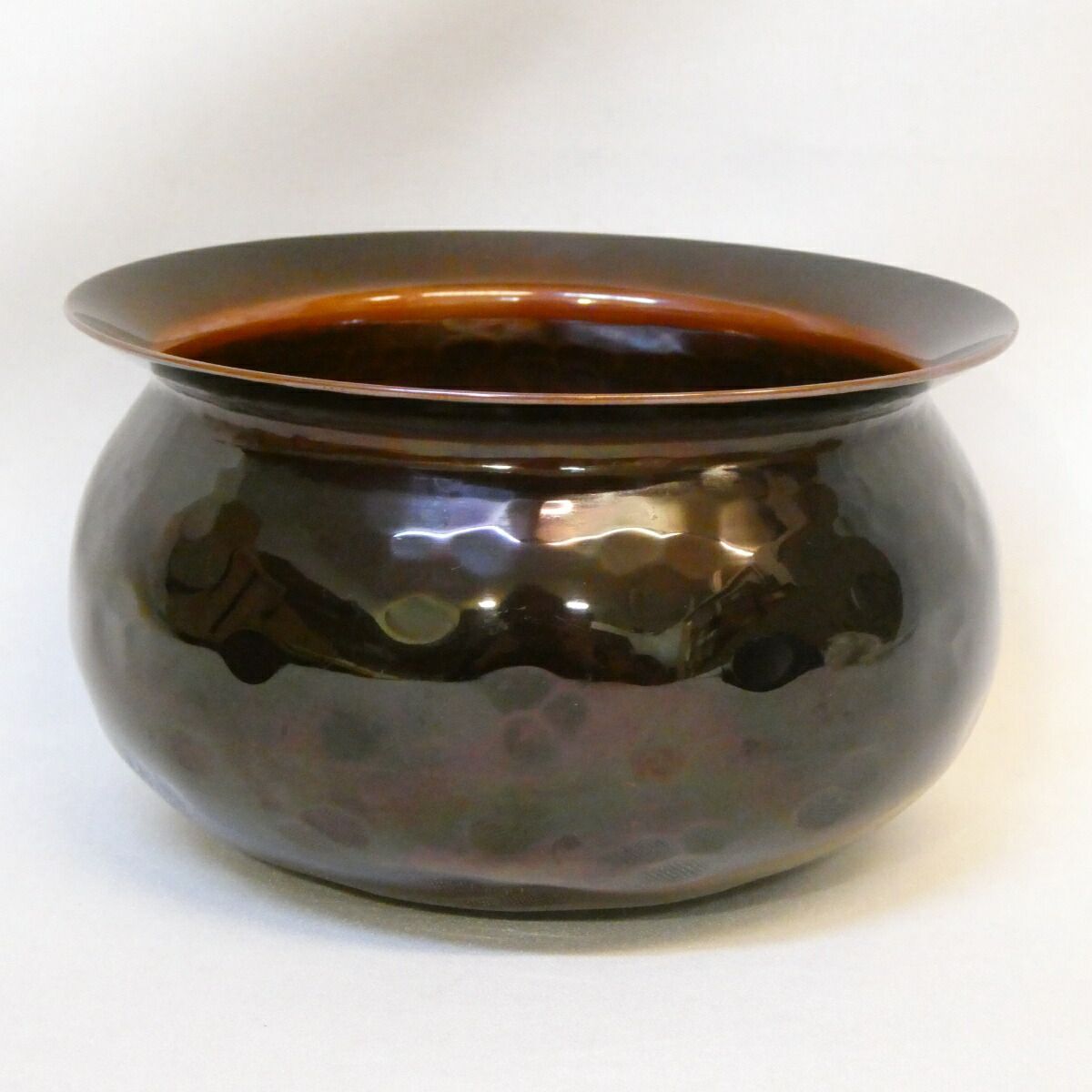 千家十職錺師】十一代 中川浄益作 不審庵伝来写 エフゴ建水 唐銅 餌畚