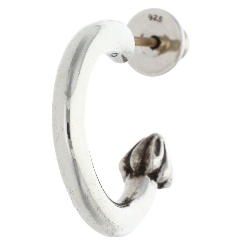 クロムハーツ HOOP PLAIN/プレーンフープ シルバーピアス メンズ