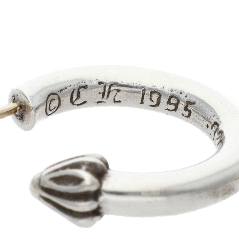クロムハーツ HOOP PLAIN/プレーンフープ シルバーピアス メンズ
